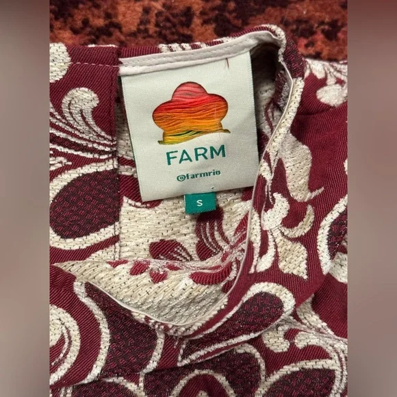 Farm Rio Bicolor Jacquard Waves Long Sleeve Top - Picture 6 of 9